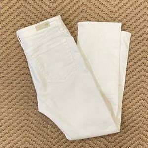AG Adriano Goldschmied  - Isabelle High-rise Straight Crop Jeans - White - 27R